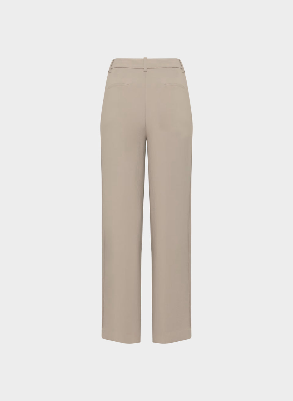 High-Rise Wide-Leg Crepe Trousers - Sand
