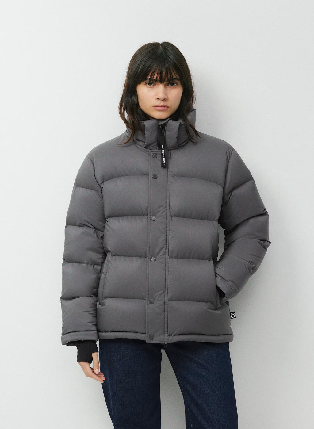 Long Down Puffer Jacket - Blue