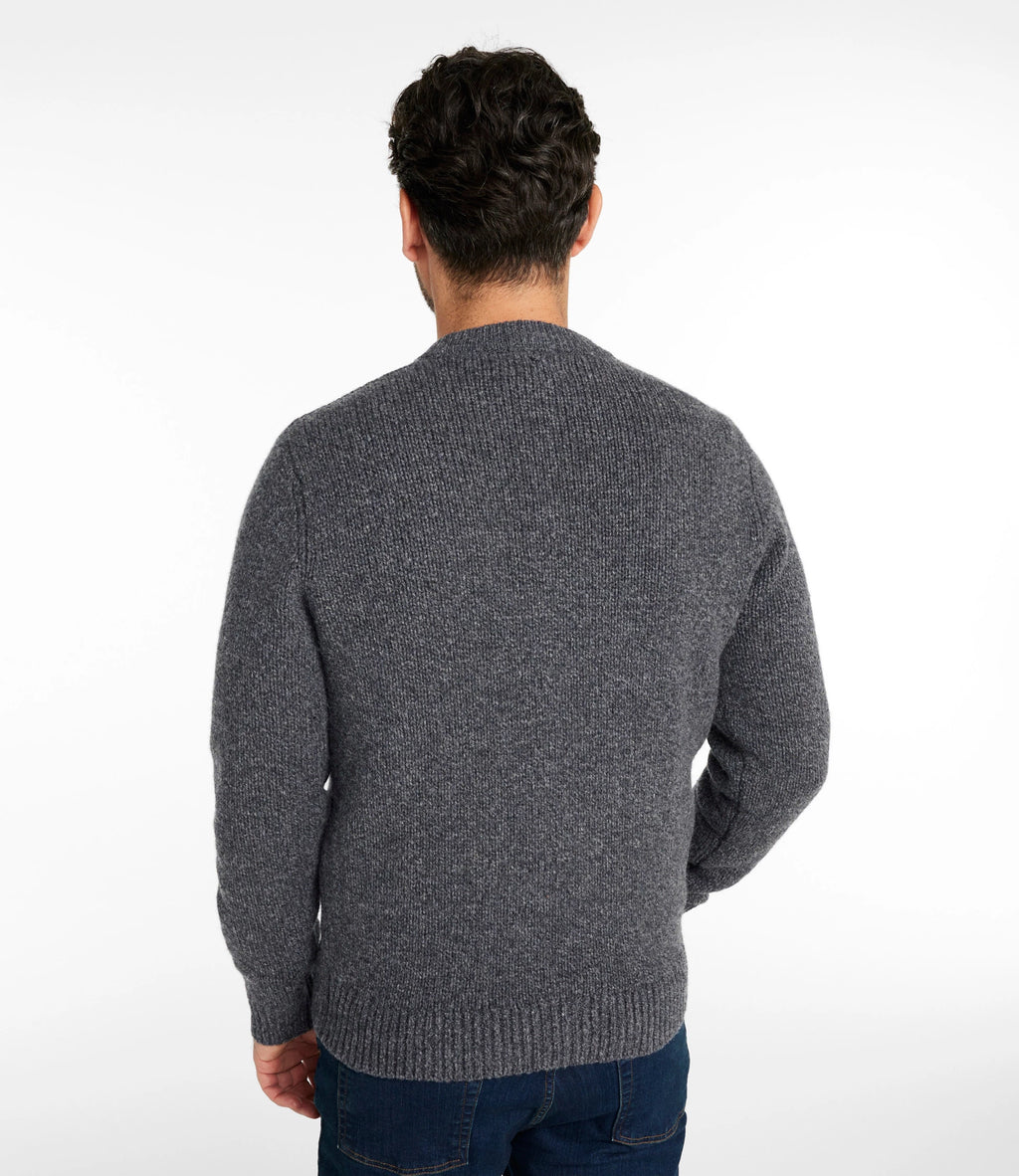 Men's Lambswool Crewneck Sweater - Rosewood