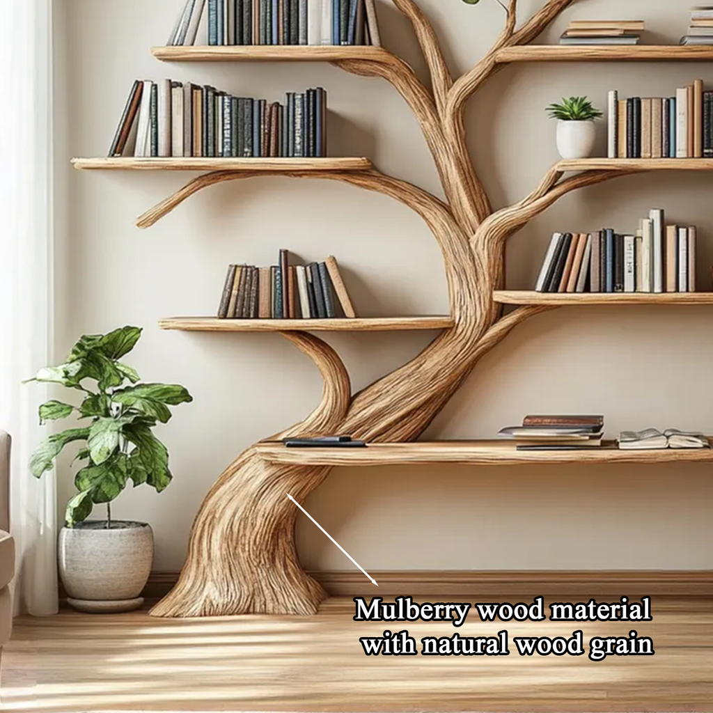Driftwood Branch Floating Wall Shelf with Tree Design - view 8