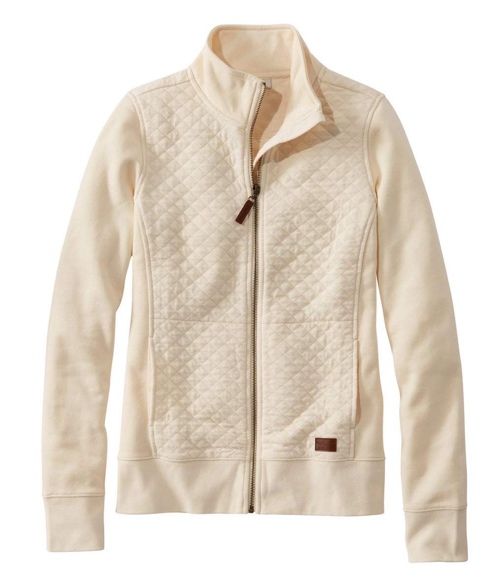 Women's Quilted Full-Zip Sweatshirt - Sea Green