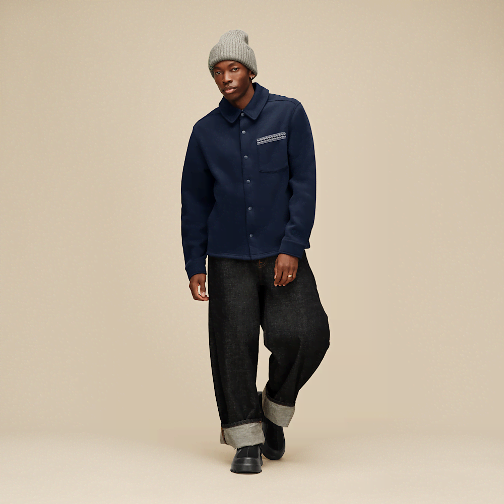 Men's Relaxed Button-Up Shirt Jacket - Heather
