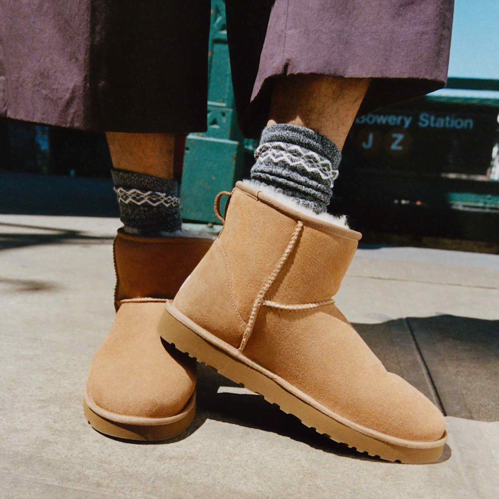 Men's Sheepskin Mini Boot - Black