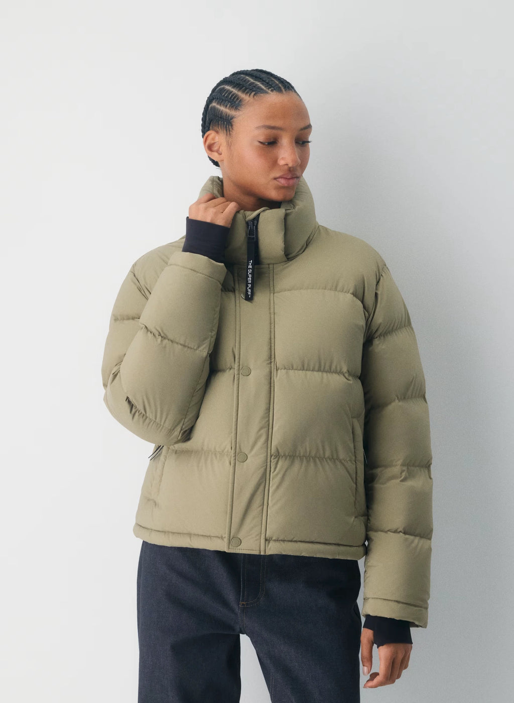 Short Down Puffer Jacket - Blue