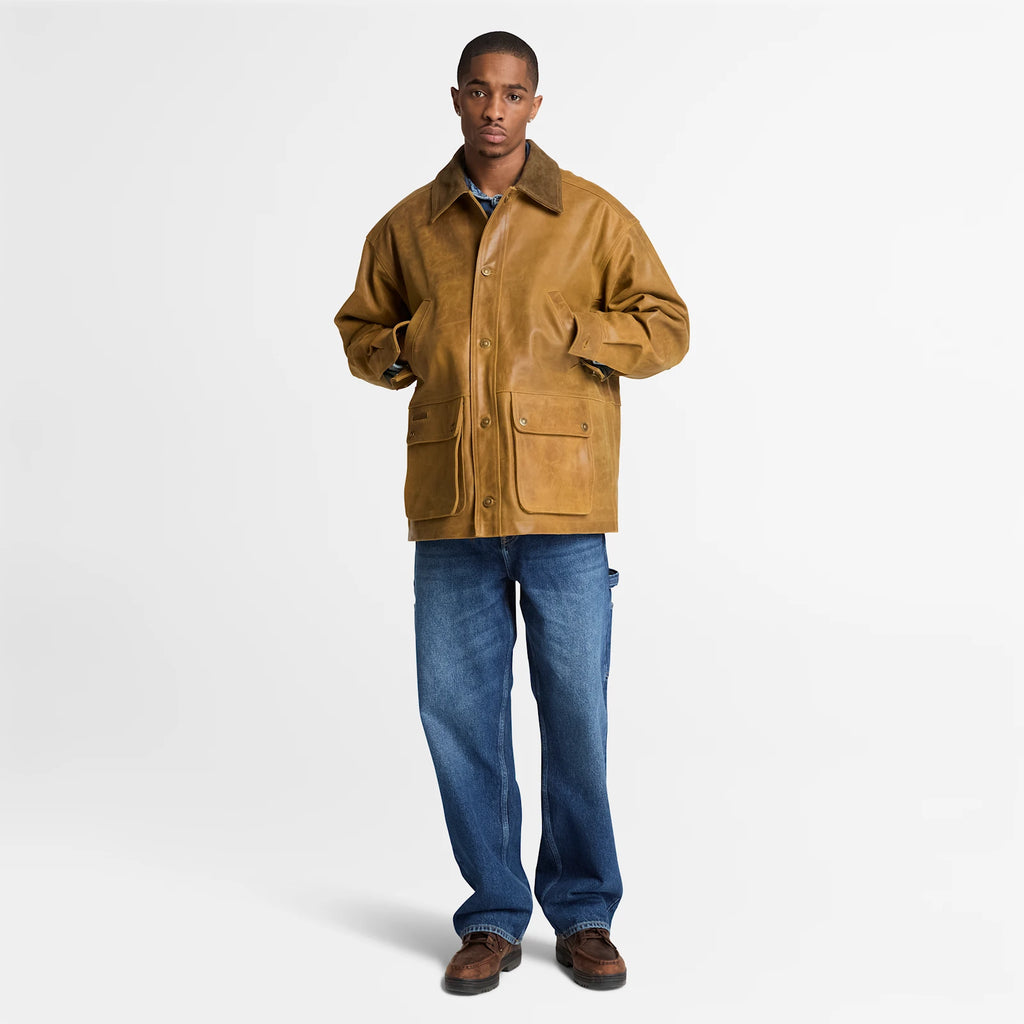 Men's Leather Field Coat