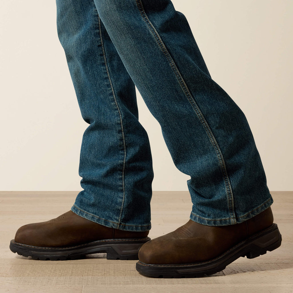 Men's Relaxed Stretch Boot Cut Work Jeans