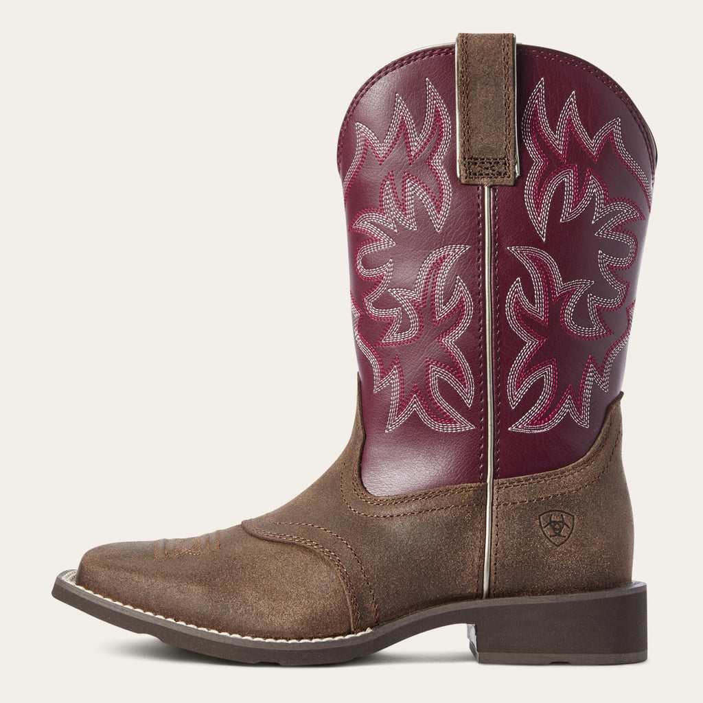 Women's Iridescent Leather Western Boots - Cider