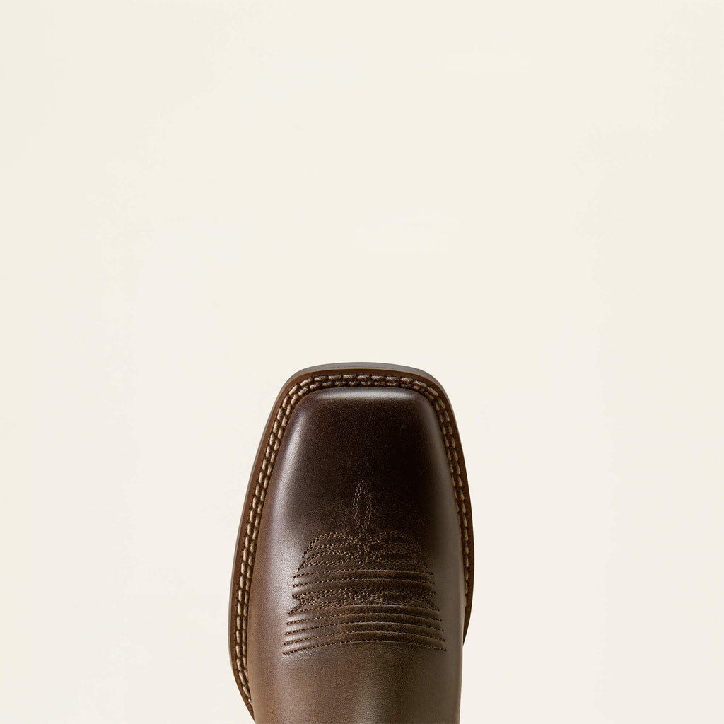 Women's Leather Wide Square Toe Western Boot