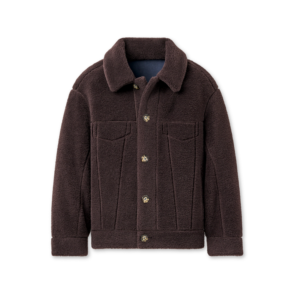 Women's Reversible Faux Suede Trucker Jacket