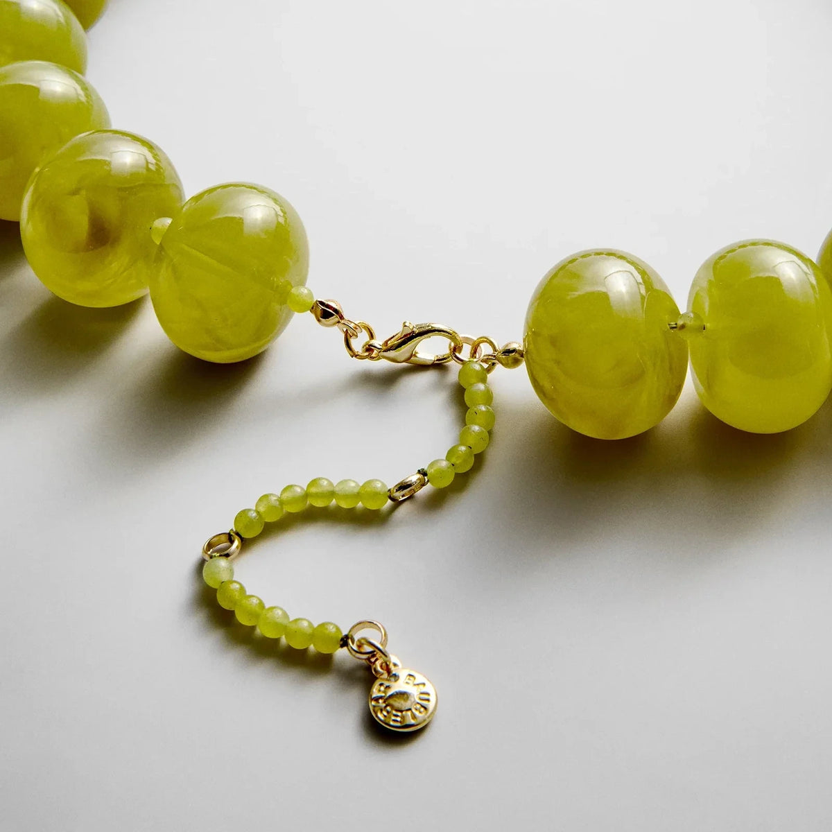 Olive Bead Statement Necklace