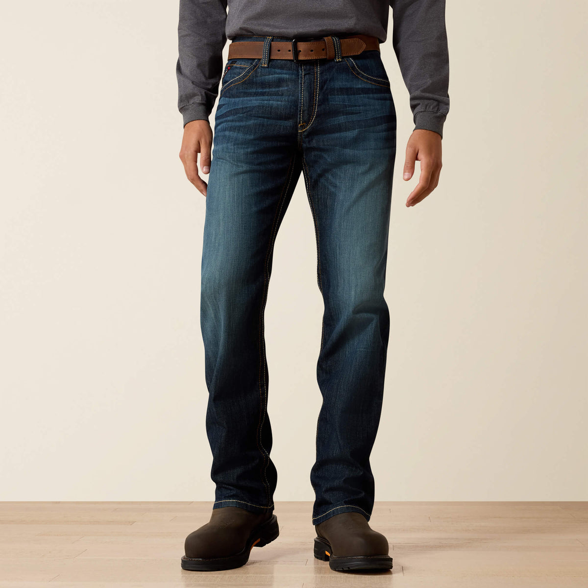 Men's Flame-Resistant Bootcut Work Jeans - Blue