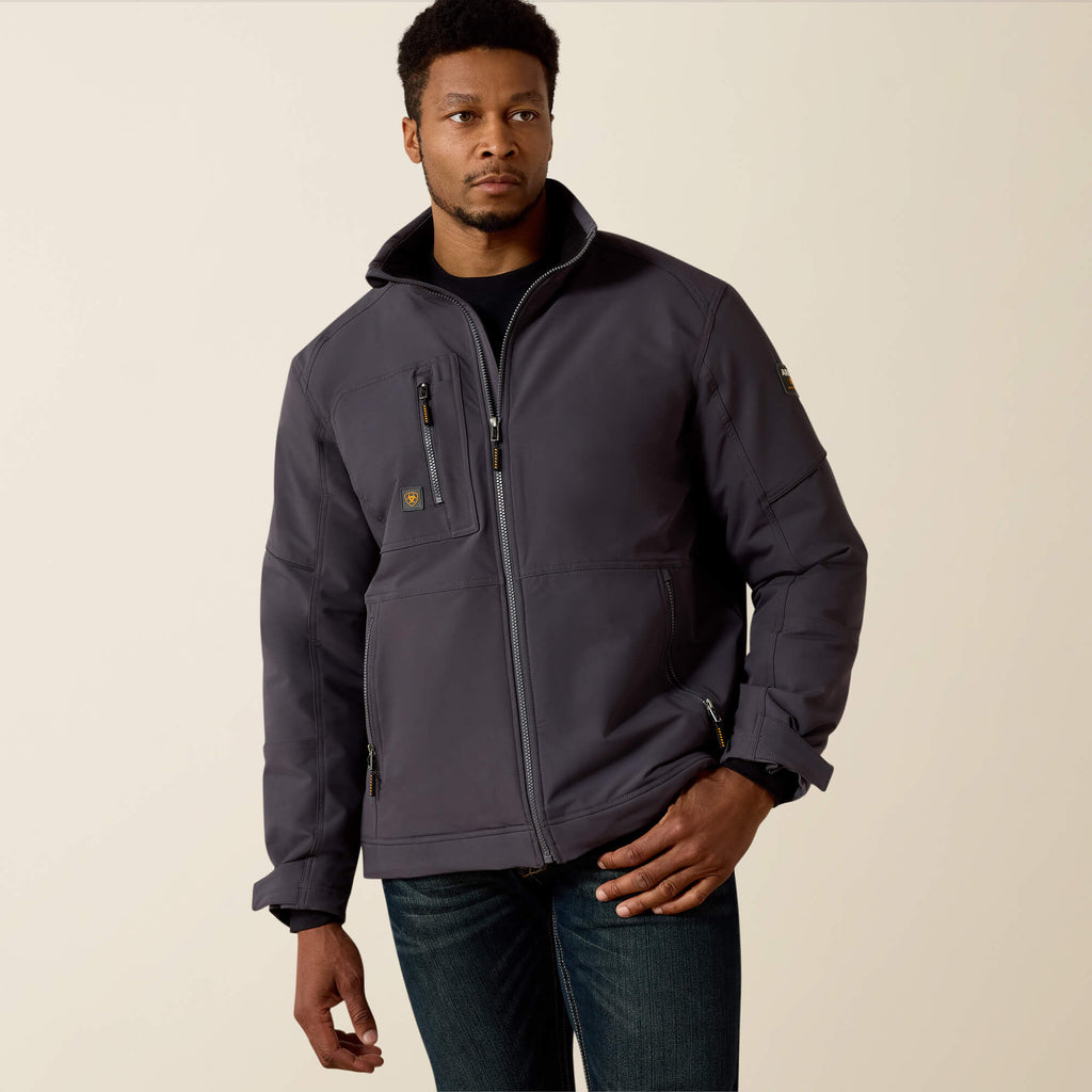 Men's Insulated Water-Repellent Work Jacket - Grey