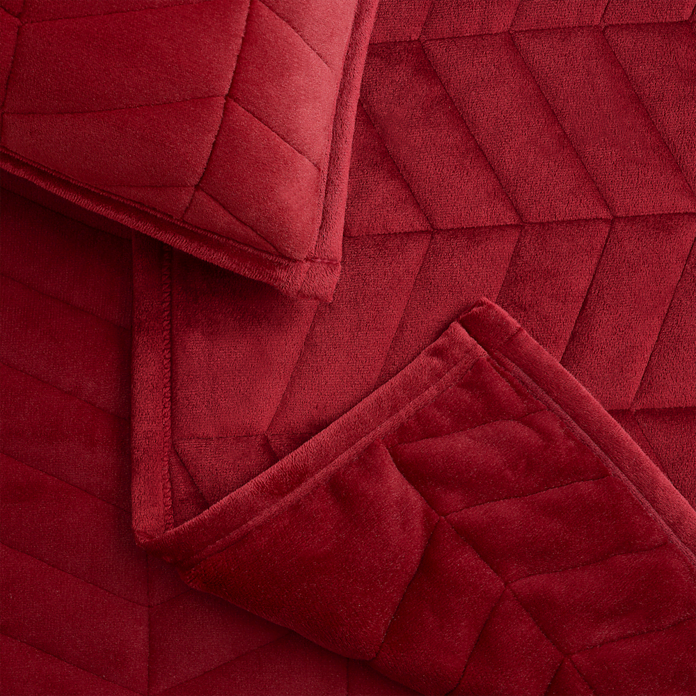 Full Queen Chevron Quilt Set - Deep Night
