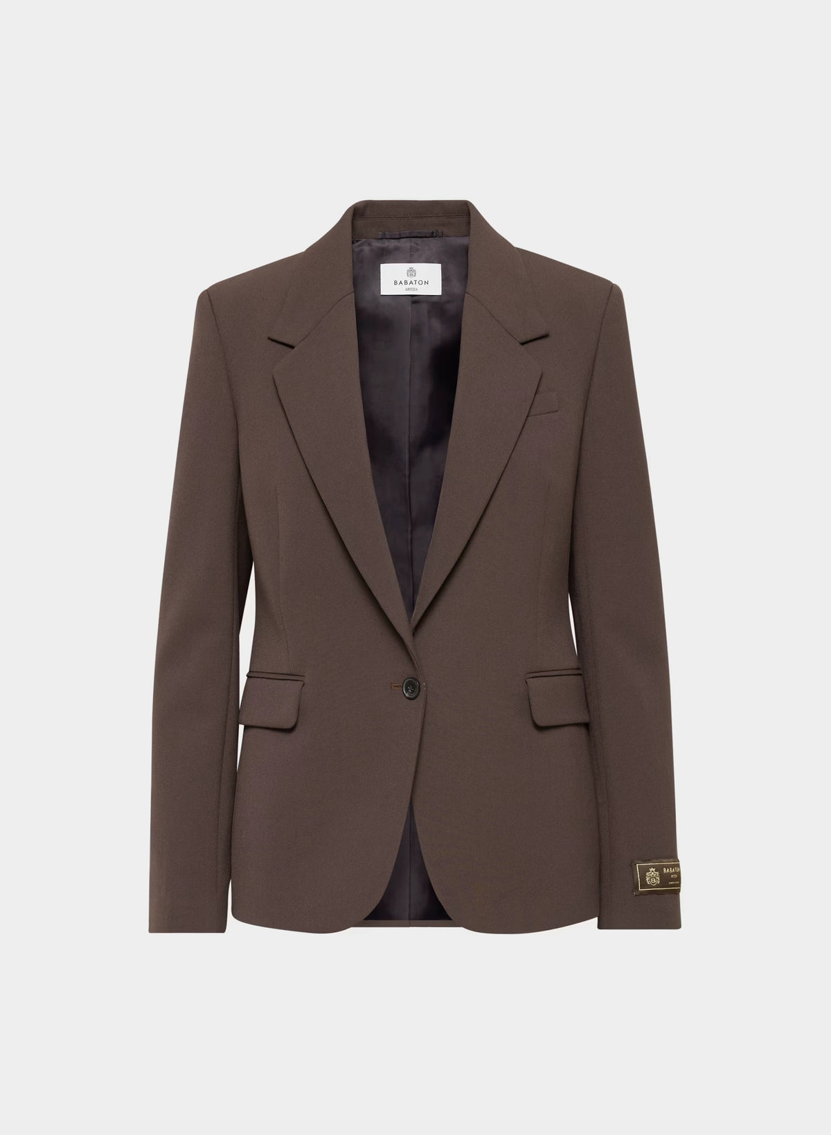 Single-Breasted Stretch Blazer - Check