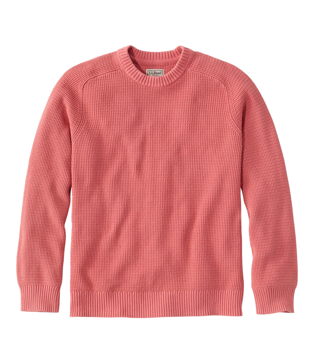 Men's Textured Cotton Crewneck Sweater - Sienna