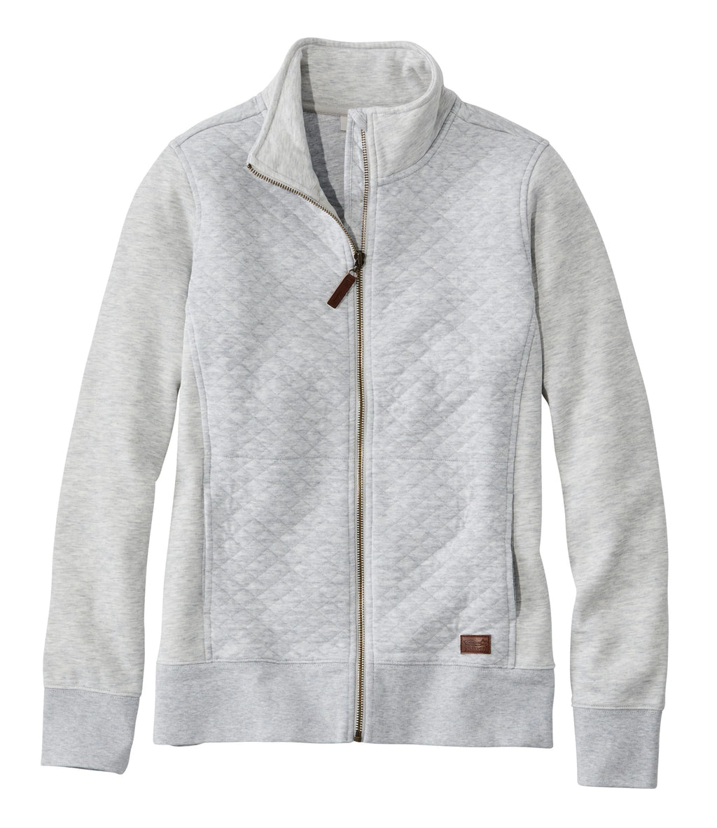 Women's Quilted Full-Zip Sweatshirt - Sea Green