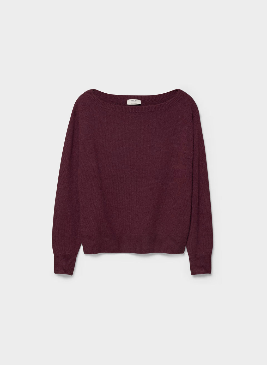 Cashmere Boatneck Sweater - Heather Gray