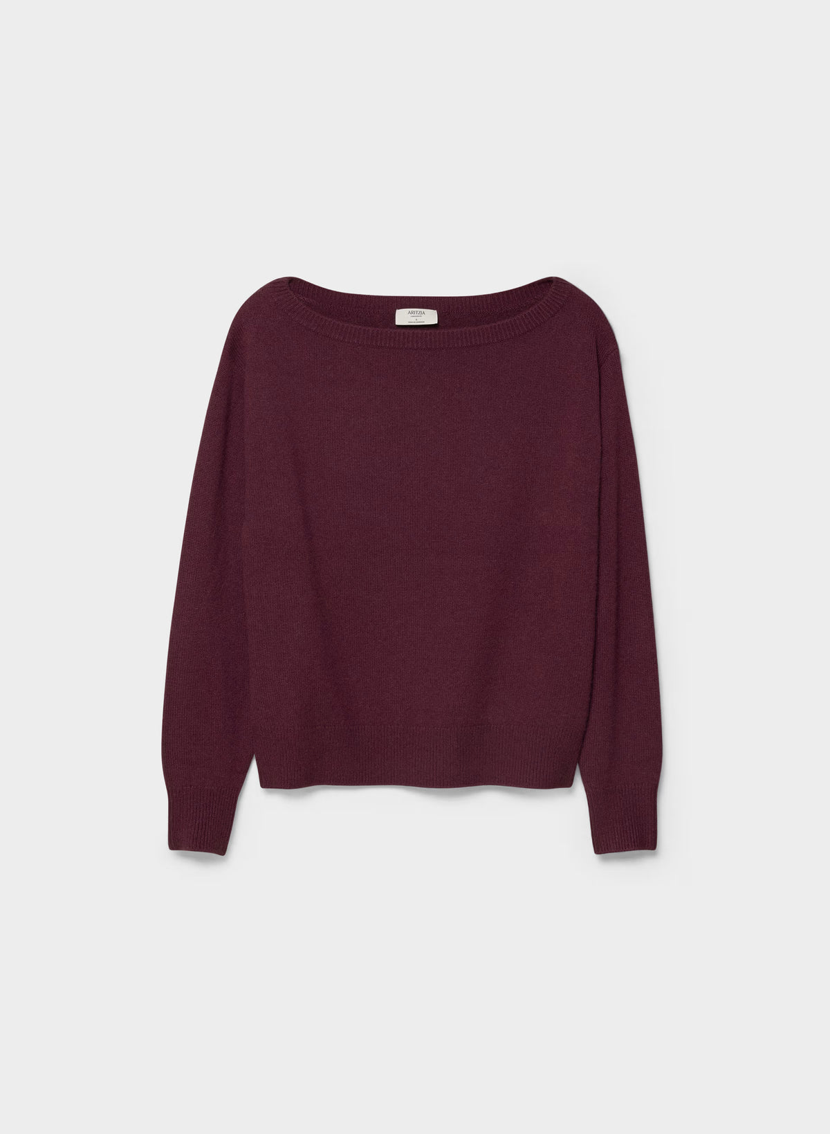 Cashmere Boatneck Sweater - Heather Gray
