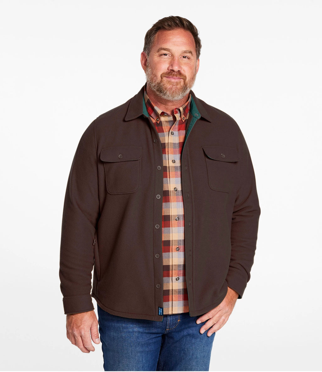 Men's Recycled Fleece Overshirt - Dark Navy
