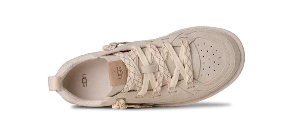Men's Mixed Material Low Top Sneaker - Chestnut