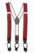 Men's Burgundy Suspenders