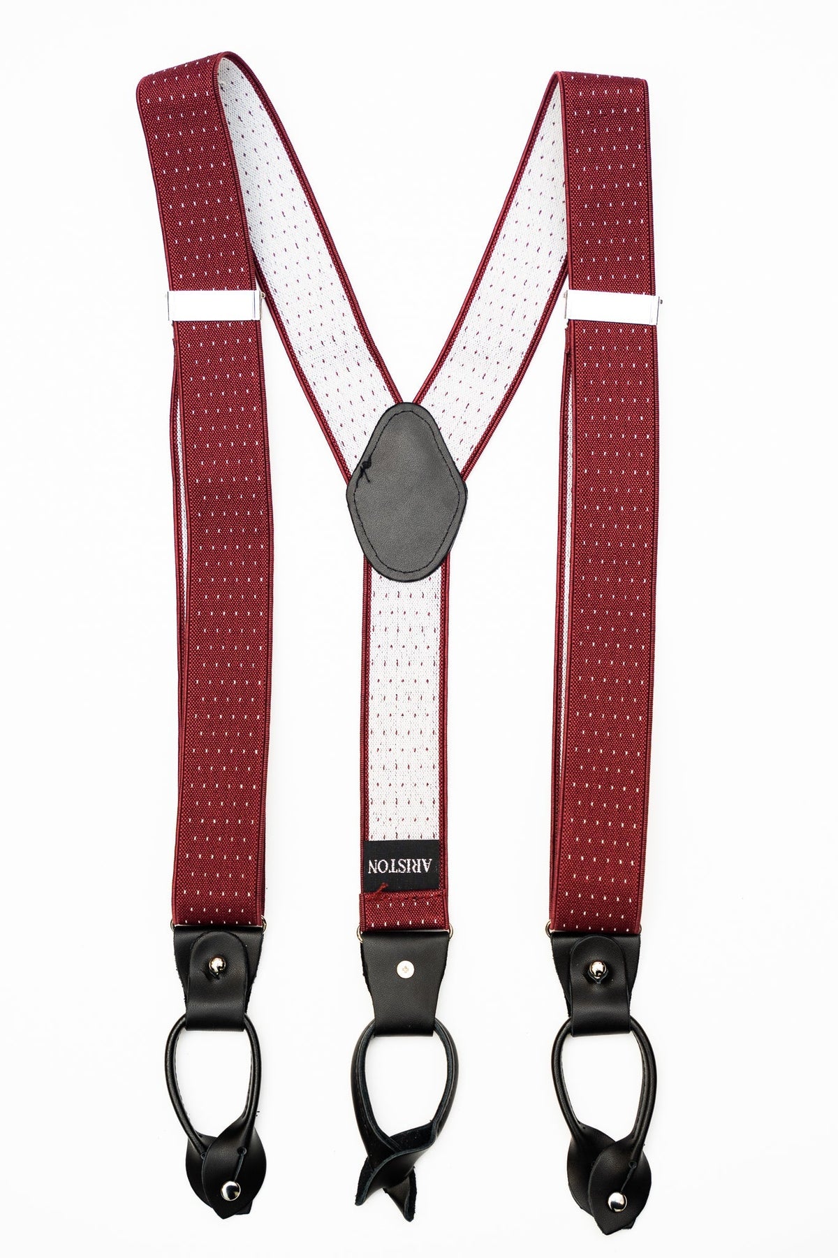 Men's Burgundy Suspenders