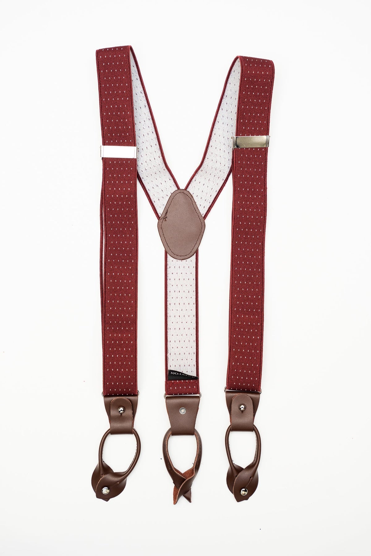 Men's Burgundy Suspenders