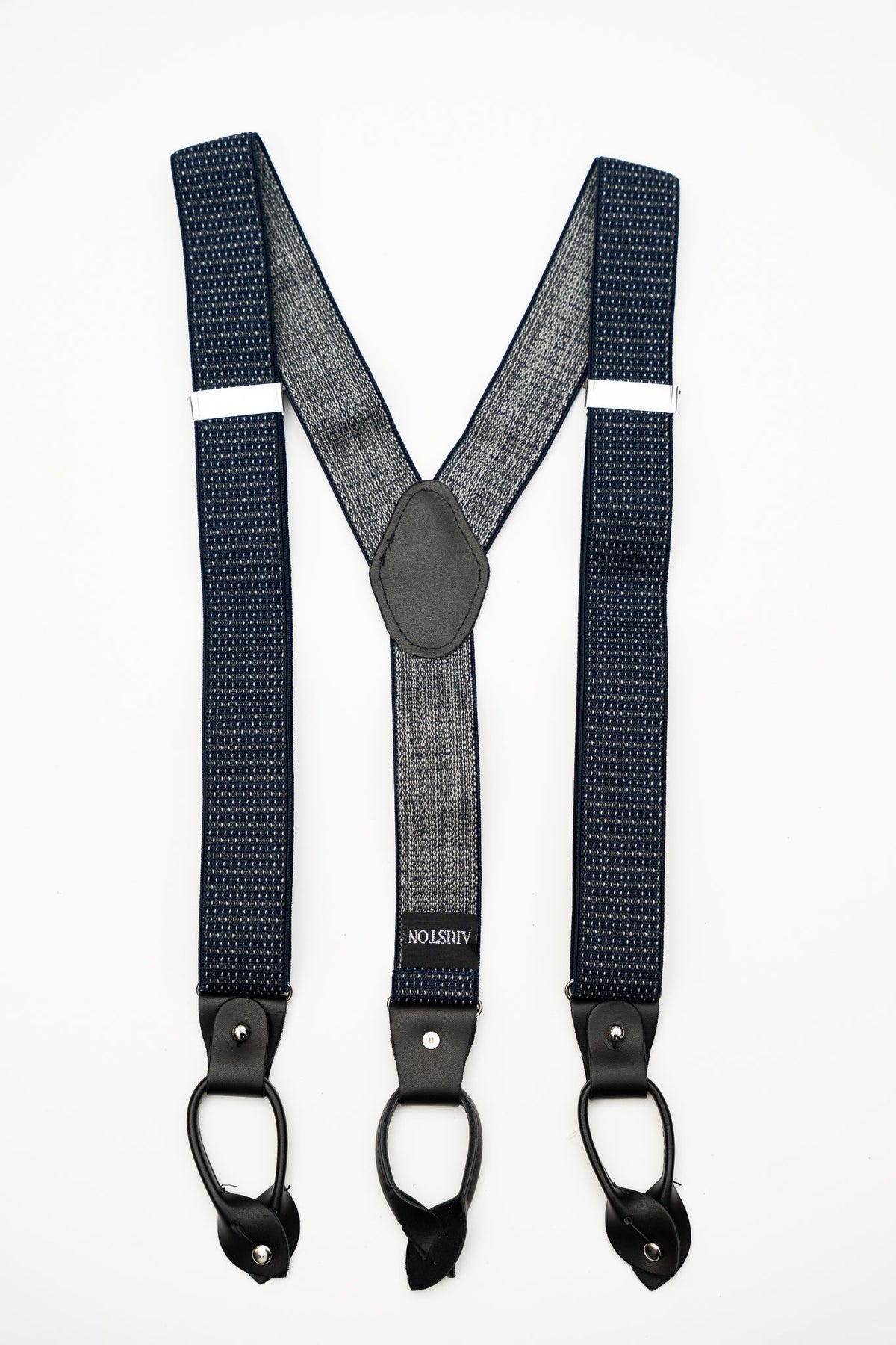 Men's Navy Stripe Suspenders