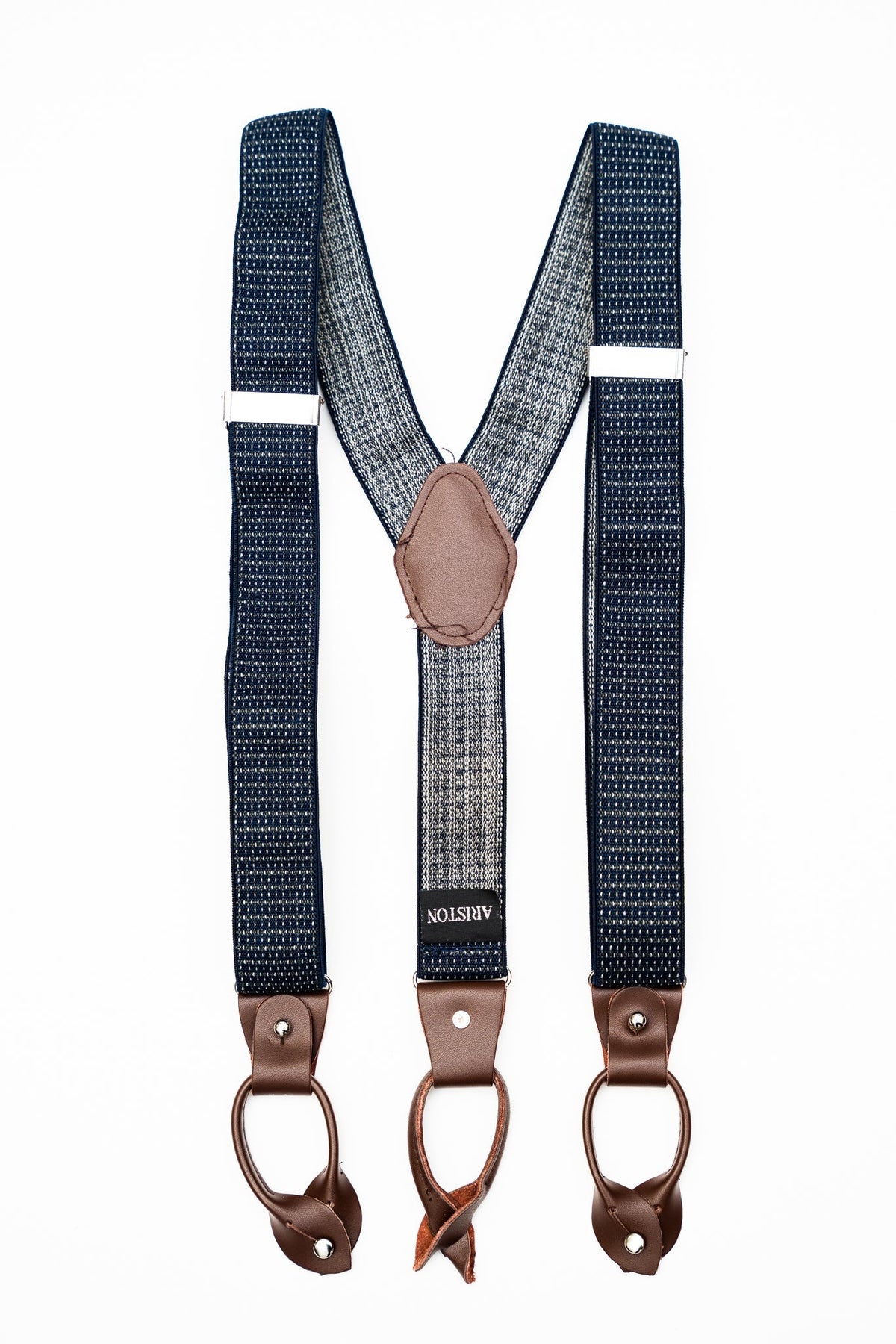 Men's Navy Stripe Suspenders