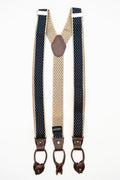 Men's Navy Tan Suspenders