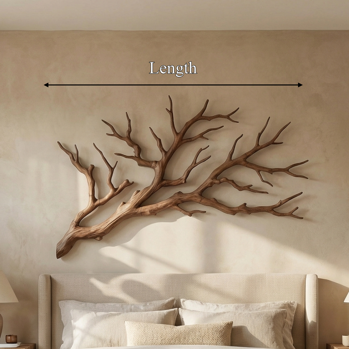 Rustic Natural Tree Root Wall Art for Bedroom Headboard Wall - view 8
