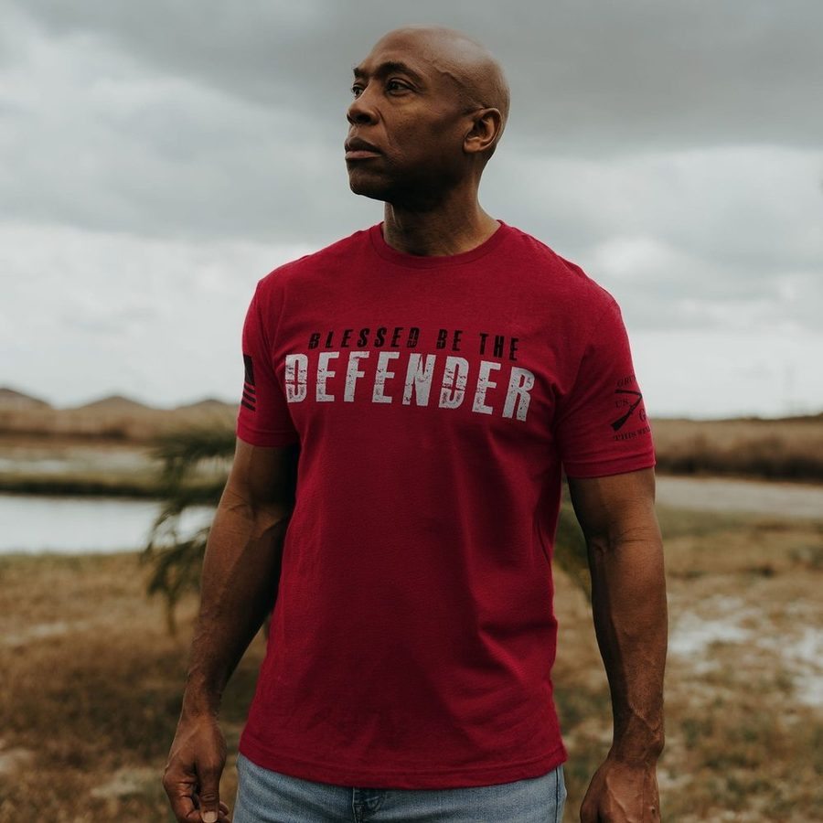 Blessed Be The Defender T-Shirt - Red