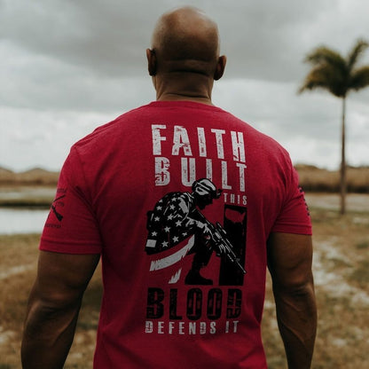 Blessed Be The Defender T-Shirt - Red