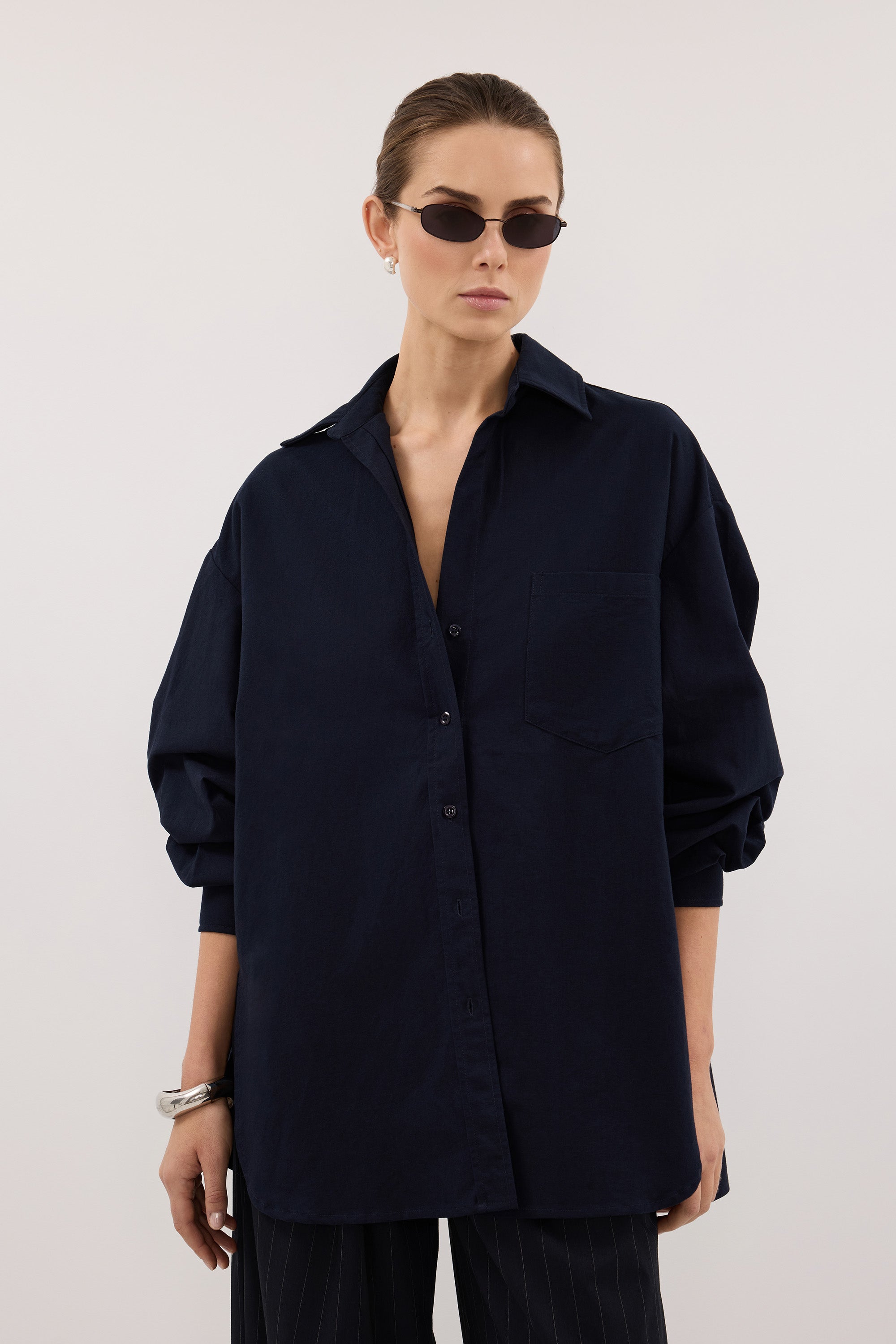 RHEA 2.0 INK OVERSIZED COTTON SHIRT