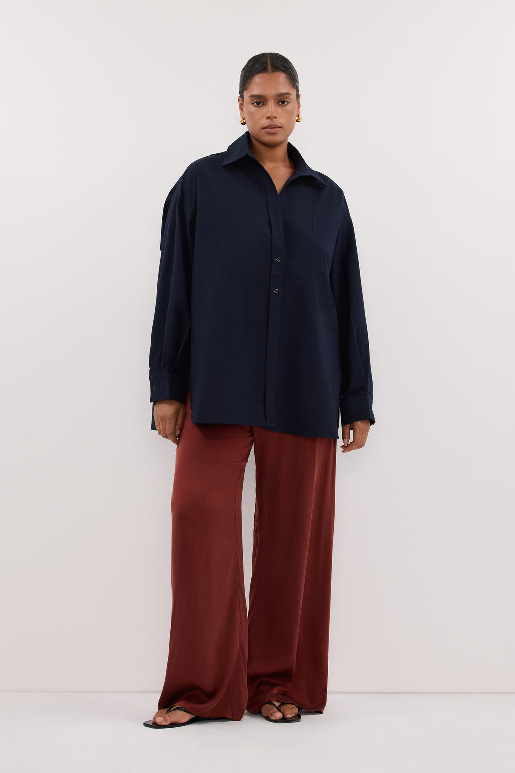 RHEA 2.0 INK OVERSIZED COTTON SHIRT