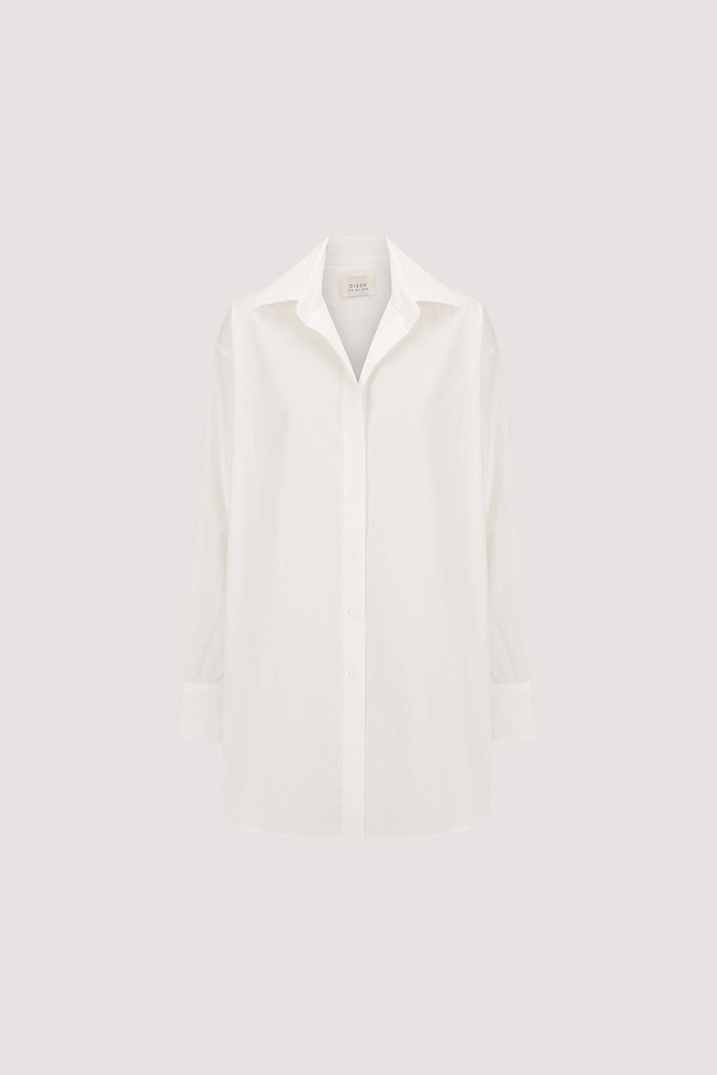 LULU LONGLINE WHITE COTTON SHIRT