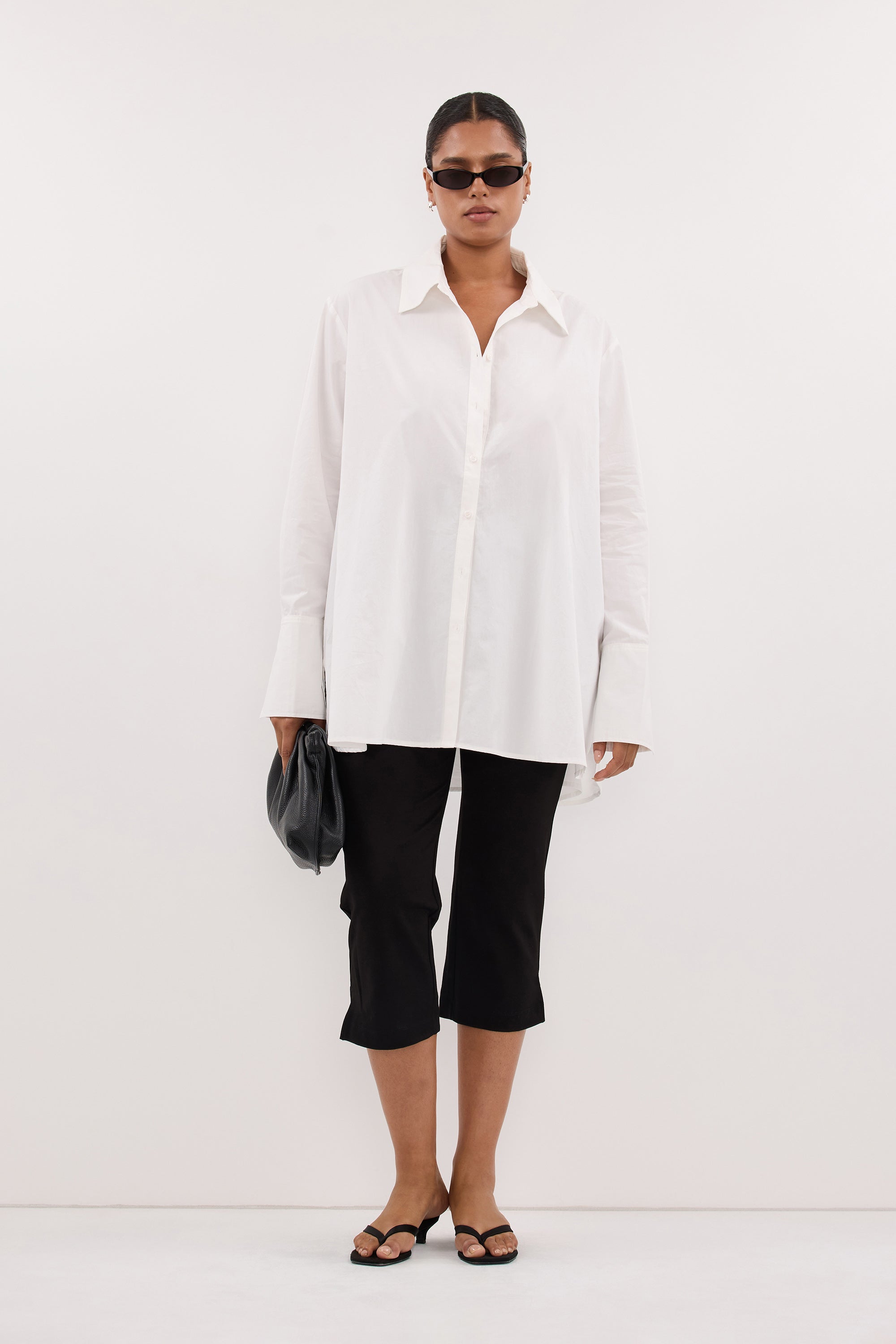 RAE WHITE LIGHT WEIGHT COTTON SHIRT