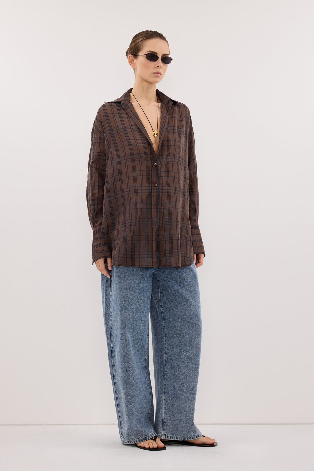 PETRA CHOC CHECK SHIRT