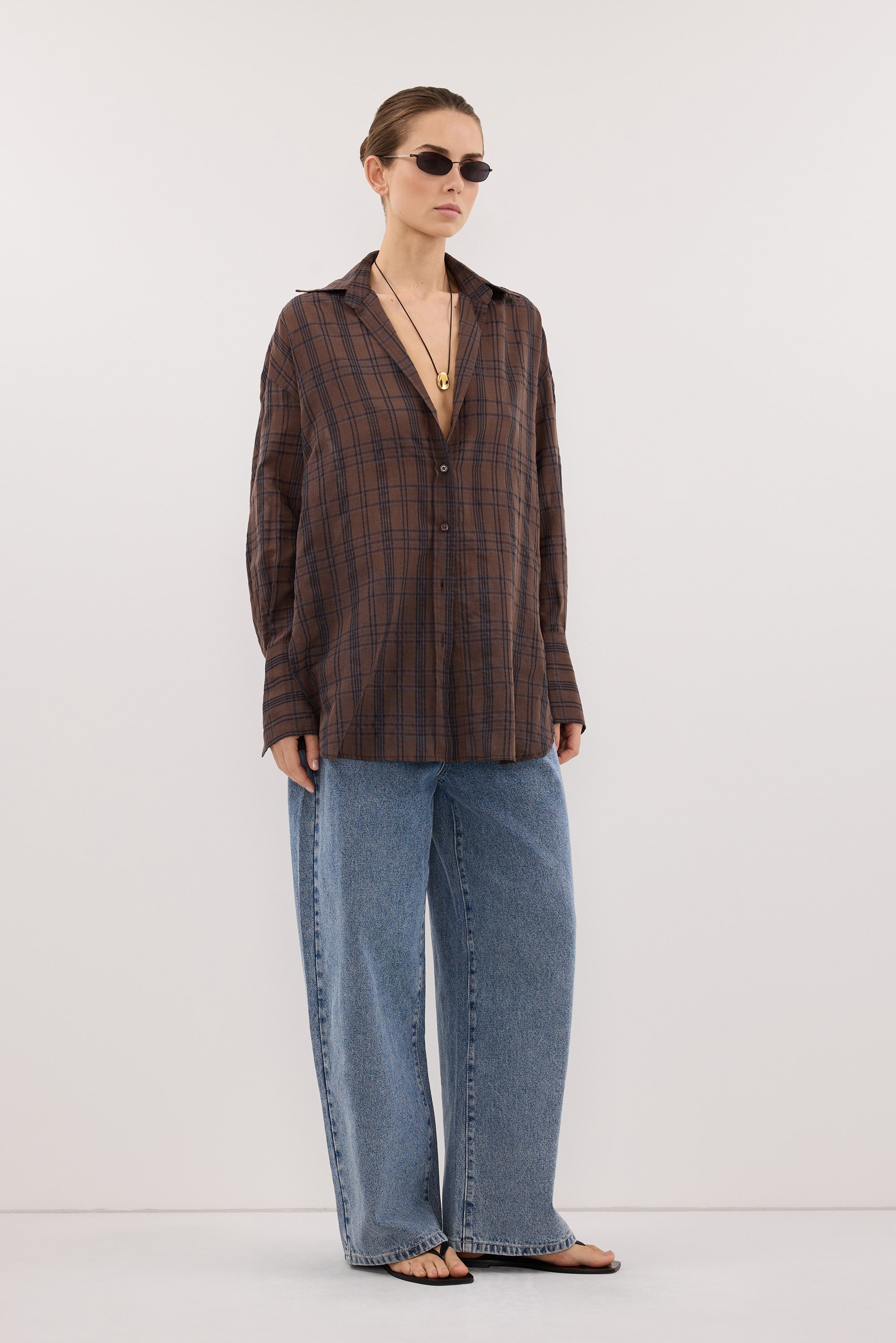 PETRA CHOC CHECK SHIRT