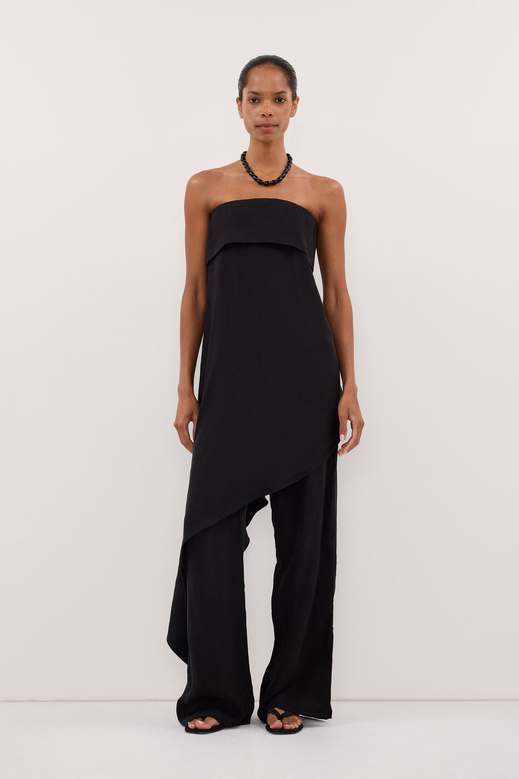 VENUS BLACK CUPRO ASYM TOP