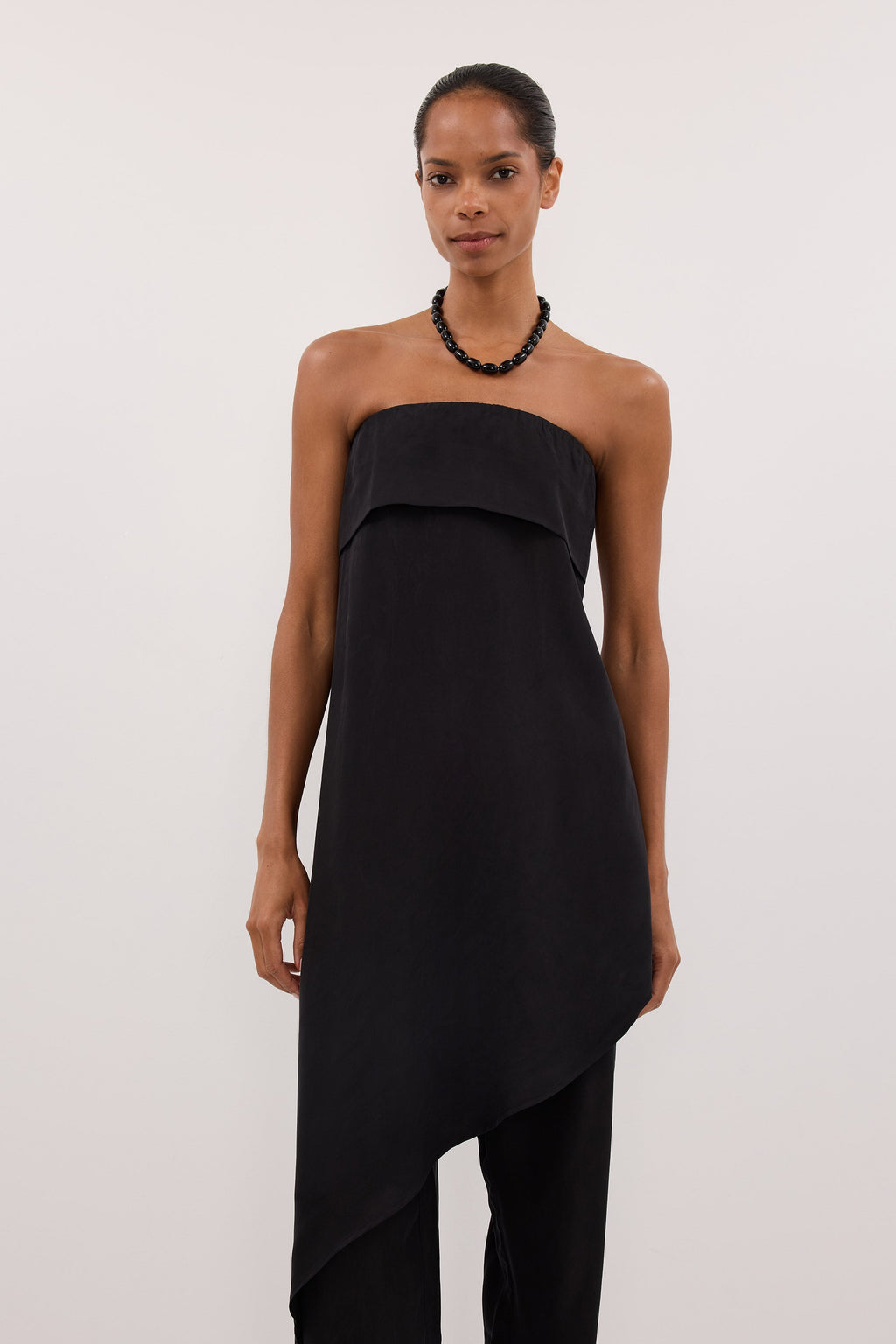 VENUS BLACK CUPRO ASYM TOP