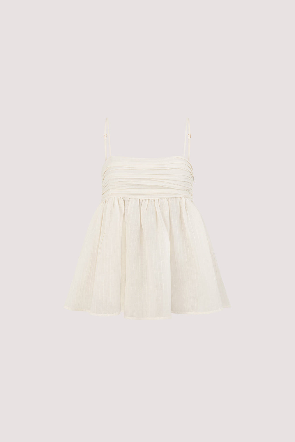 CASEY IVORY CRINKLE RAMIE TOP