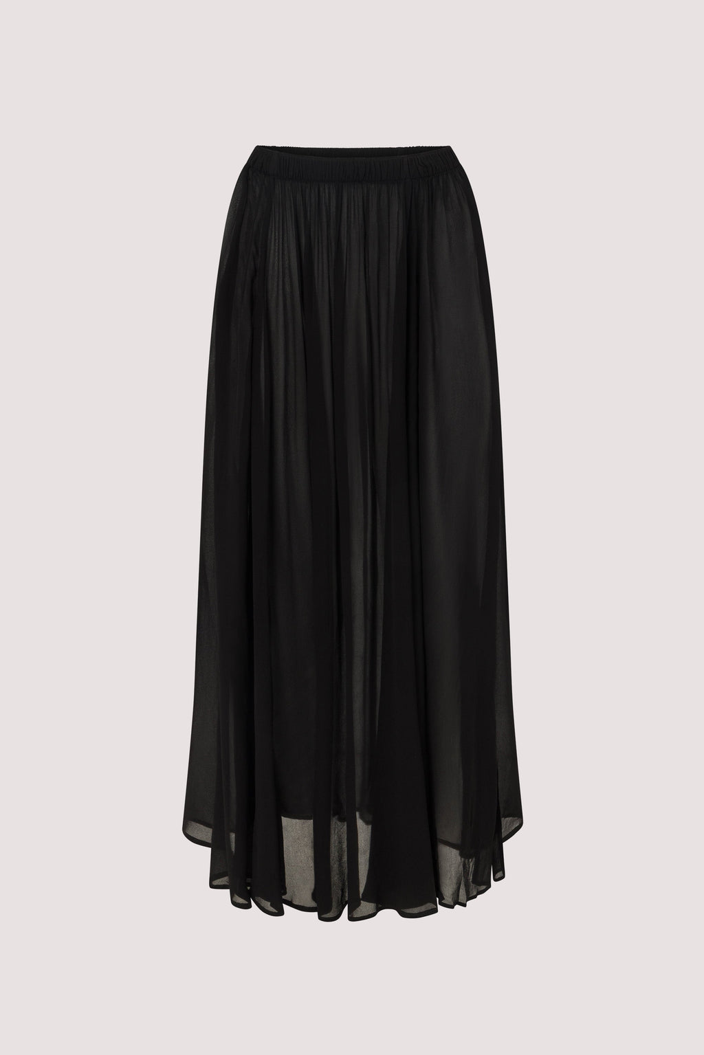 CORALIE BLACK SHEER MIDI SKIRT