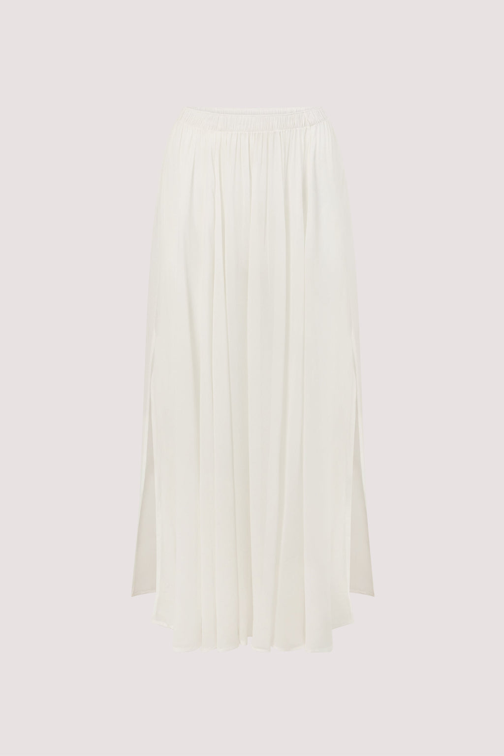 CORALIE OFF WHITE SHEER MIDI SKIRT