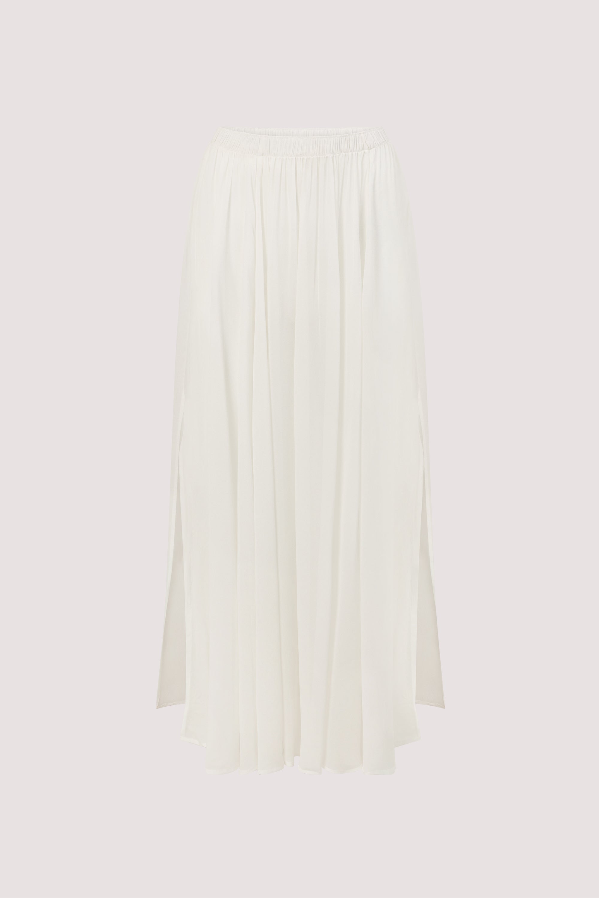CORALIE OFF WHITE SHEER MIDI SKIRT
