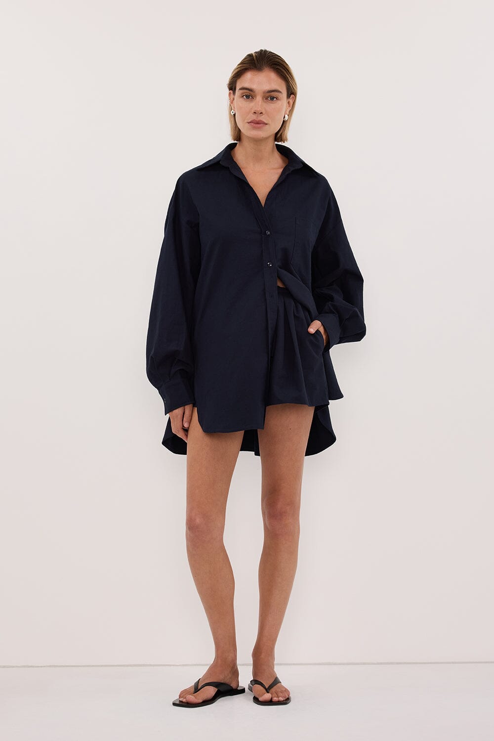RHEA INK DRAWSTRING COTTON SHORT