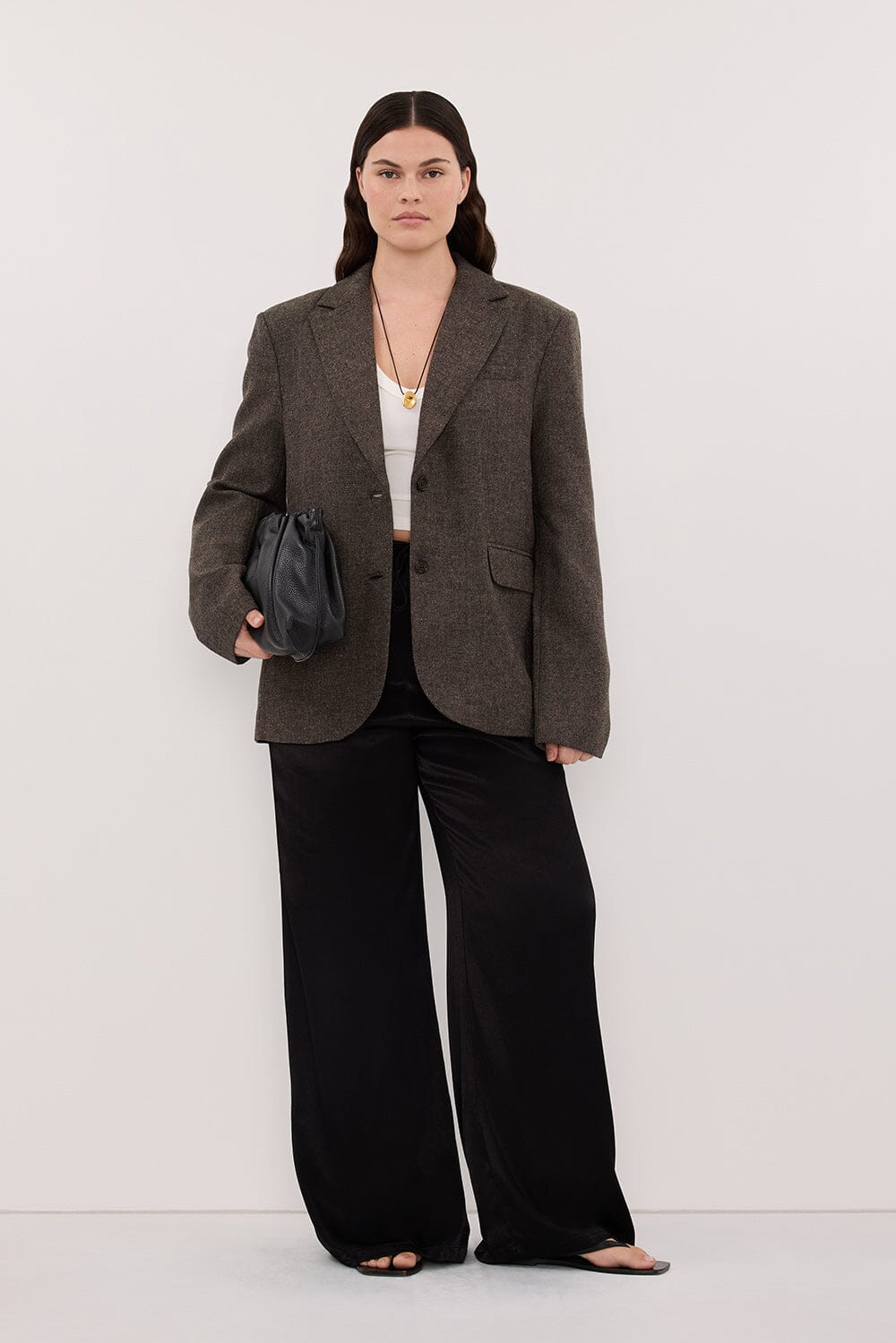 MYA BLACK SATIN PANT