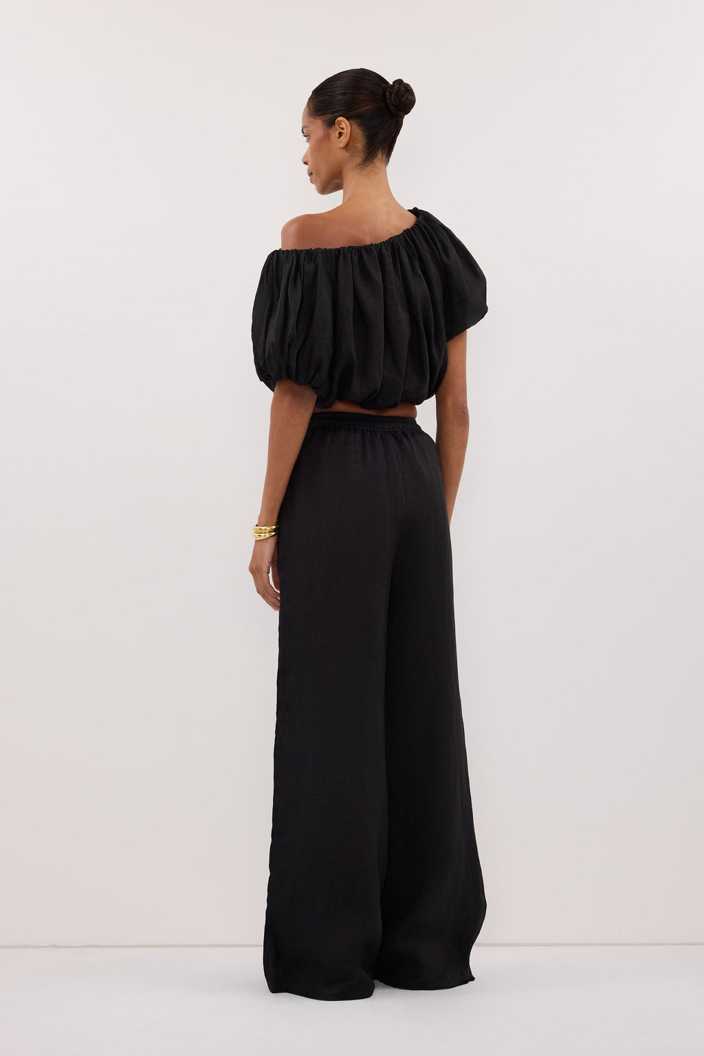 NOA BLACK LINEN PANT