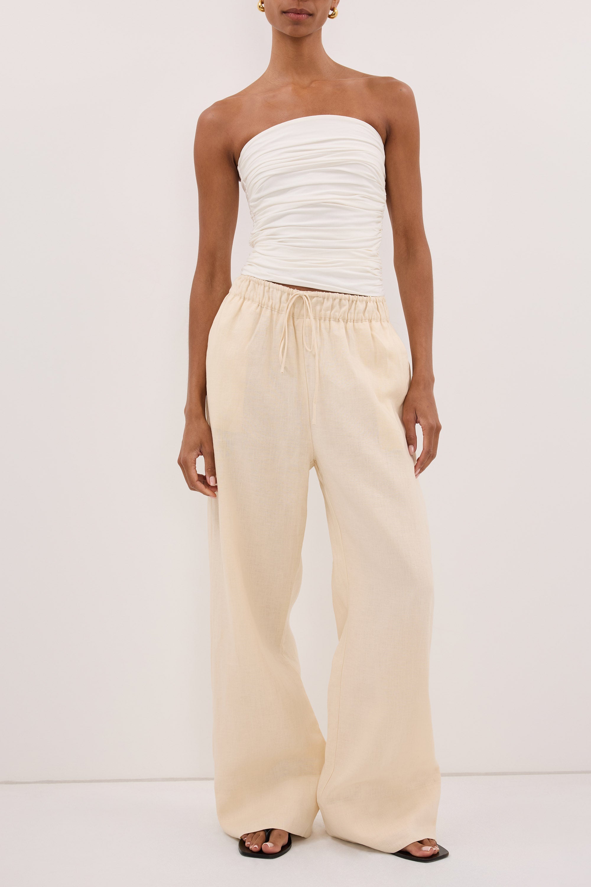 NOA SANDSTONE LINEN PANTS