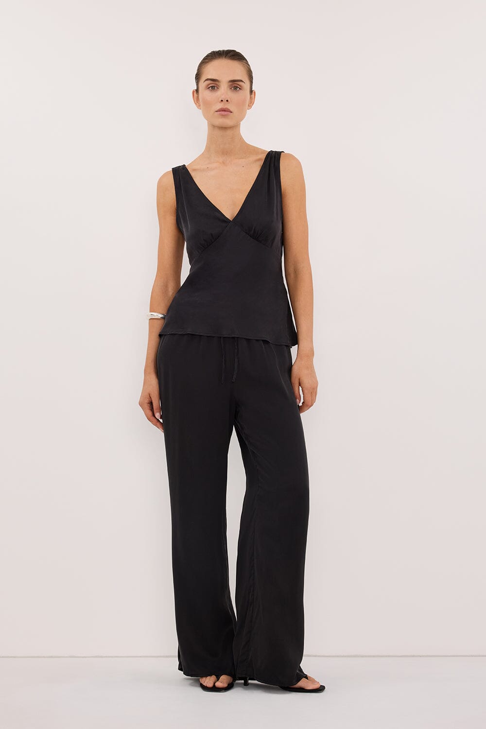 PIPPA BLACK SILK PANT